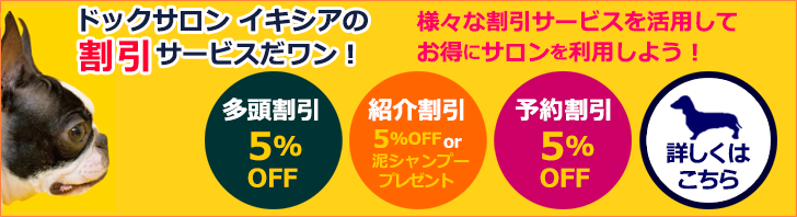 ドックサロンの割引サービス